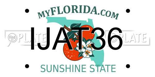 IJAT36 Florida License Plate