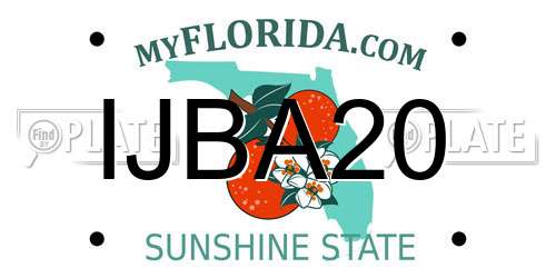 IJBA20 Florida License Plate