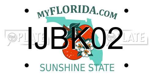 IJBK02 Florida License Plate