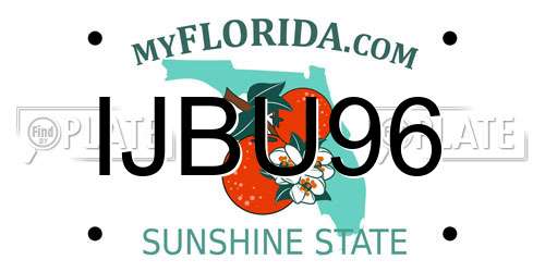 IJBU96 Florida License Plate