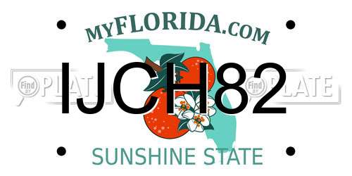 IJCH82 Florida License Plate