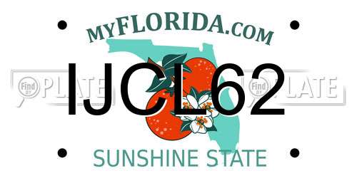 IJCL62 Florida License Plate