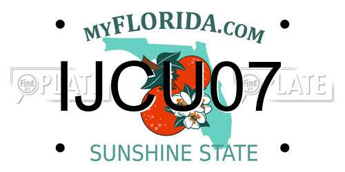 IJCU07 Florida License Plate