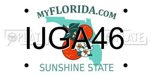 IJGA46 Florida License Plate