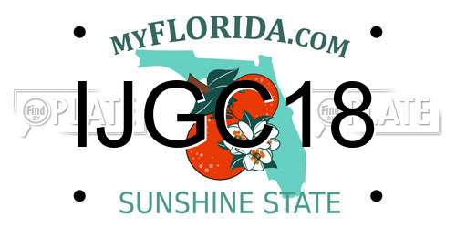 IJGC18 Florida License Plate