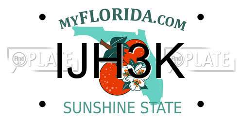 IJH3K license plate in FL state