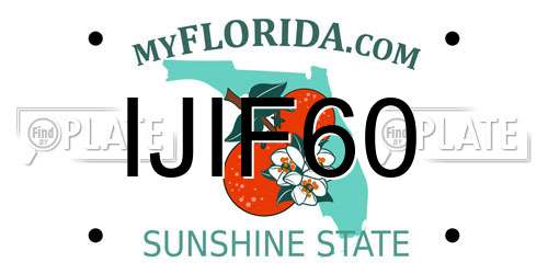 IJIF60 Florida License Plate