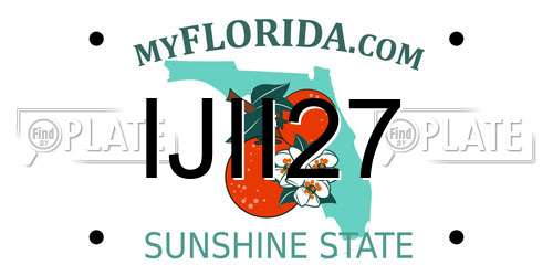 IJII27 Florida License Plate