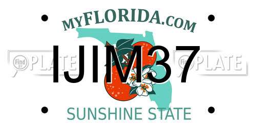 IJIM37 Florida License Plate