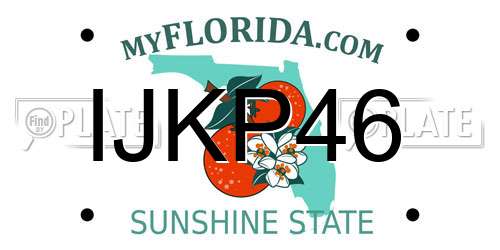 IJKP46 Florida License Plate