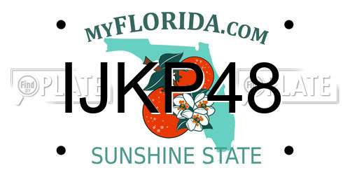 IJKP48 Florida License Plate