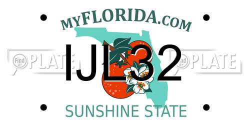 IJL32 Florida License Plate