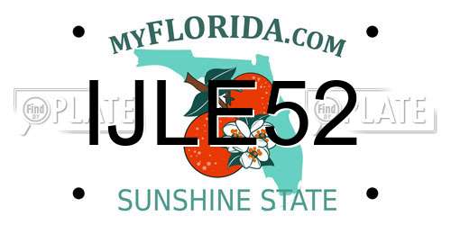 IJLE52 Florida License Plate