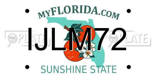IJLM72 Florida License Plate