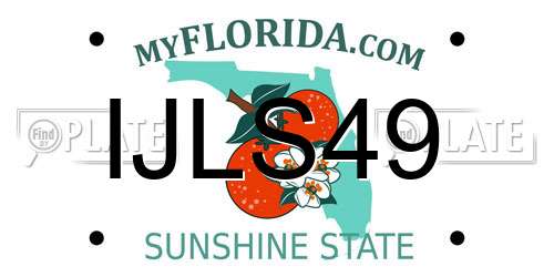 IJLS49 Florida License Plate