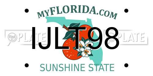 IJLT98 Florida License Plate