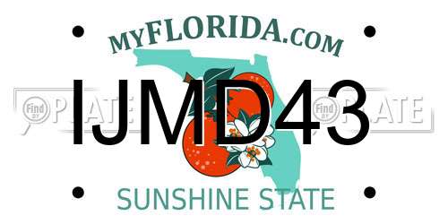 IJMD43 Florida License Plate