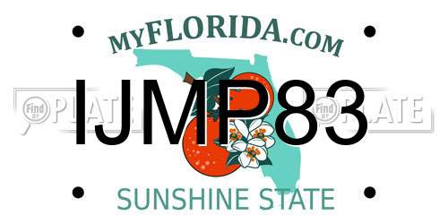 IJMP83 Florida License Plate