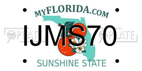 IJMS70 Florida License Plate