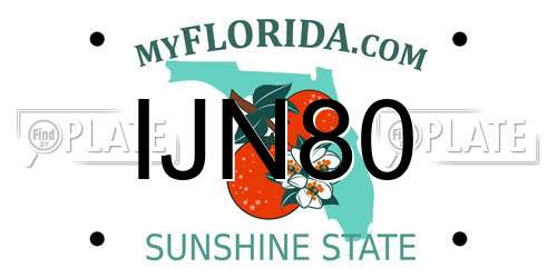 IJN80 Florida License Plate