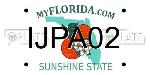 IJPA02 Florida License Plate