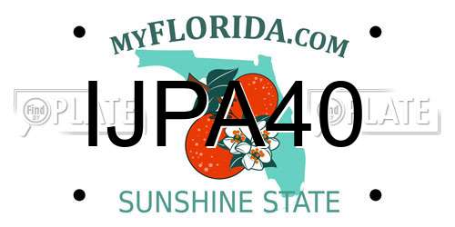 IJPA40 Florida License Plate