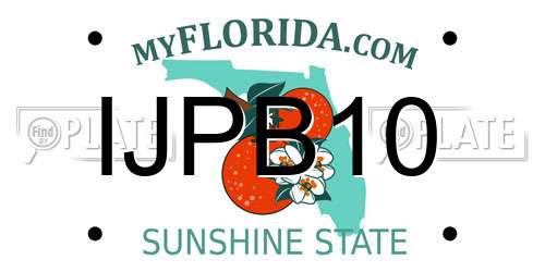 IJPB10 Florida License Plate