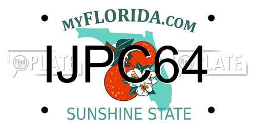 IJPC64 Florida License Plate