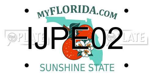 IJPE02 Florida License Plate