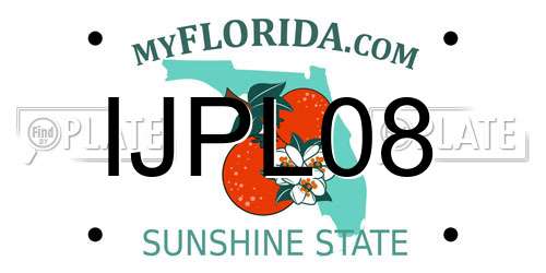 IJPL08 Florida License Plate