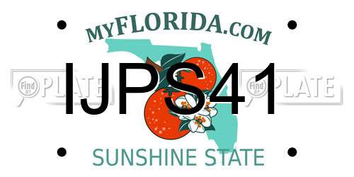 IJPS41 Florida License Plate