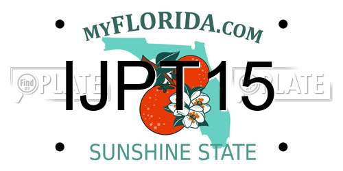 IJPT15 Florida License Plate