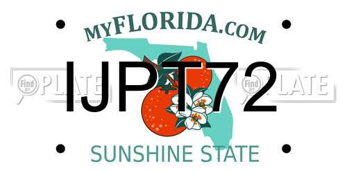 IJPT72 Florida License Plate