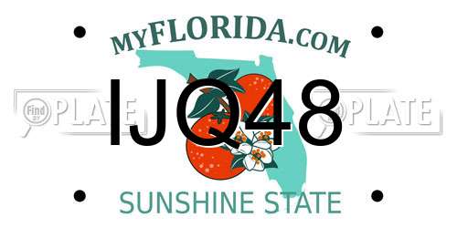 IJQ48 Florida License Plate