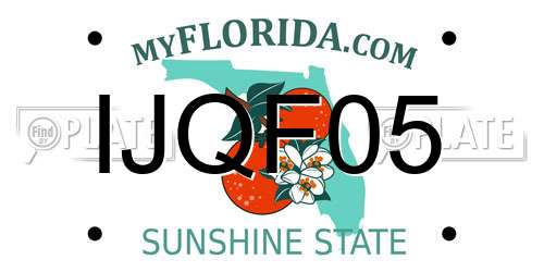 IJQF05 Florida License Plate