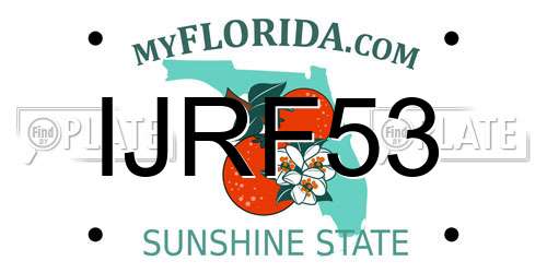 IJRF53 Florida License Plate