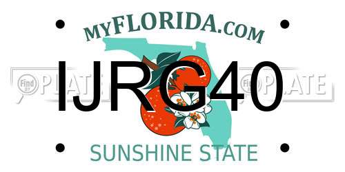 IJRG40 Florida License Plate