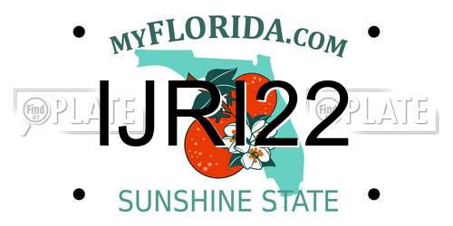 IJRI22 Florida License Plate