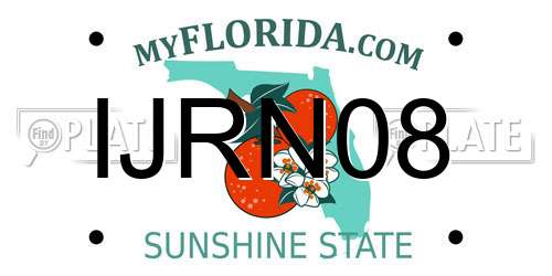 IJRN08 Florida License Plate