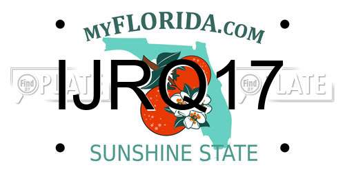IJRQ17 Florida License Plate