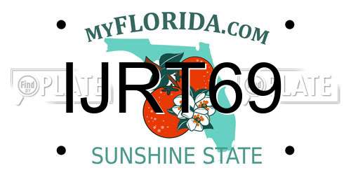 IJRT69 Florida License Plate