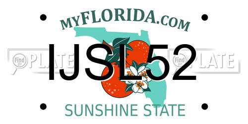 IJSL52 Florida License Plate