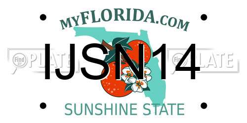 IJSN14 Florida License Plate