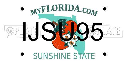 IJSU95 Florida License Plate