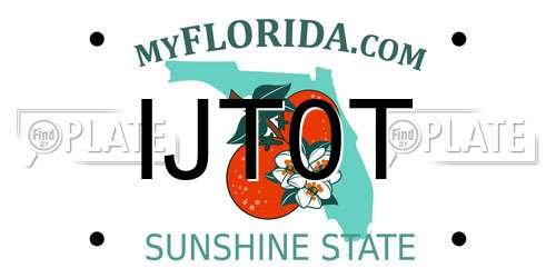 IJT0T Florida License Plate