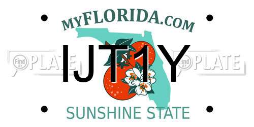 IJT1Y Florida License Plate