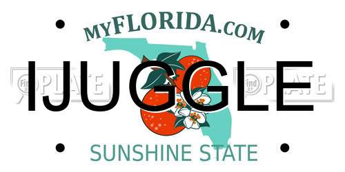 IJUGGLE Florida License Plate