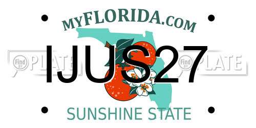 IJUS27 Florida License Plate