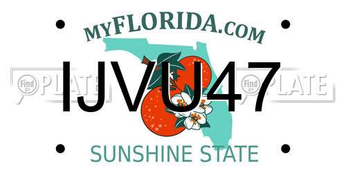 IJVU47 Florida License Plate