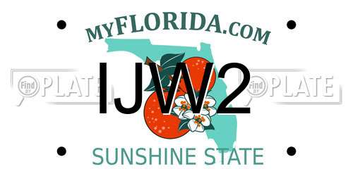 IJW2 Florida License Plate